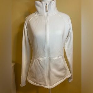 NWOT - Sketchers white zip-front sweatshirt, size M